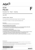 AQA GCSE POLISH 8688/SF/RP Foundation Tier Paper 2 Speaking june 2024