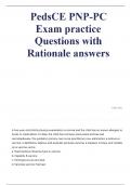 PedsCE PNP-PC Exam practice Questions with Rationale answers