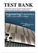 Test Bank for Engineering Economics Financial Decision Making for Engineers Canadian 6th edition