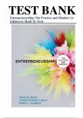 Test Bank For Entrepreneurship: The Practice and Mindset 1st Edition by Heidi M. Neck Christopher P. Neck ,Emma L. Murray