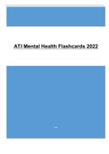    ATI Mental Health Flashcards 2022