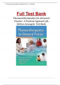 Test Bank For Pharmacotherapeutics for Advanced Practice A Practical Approach 5th Edition by Virginia Poole Arcangelo, Andrew Peterson, Veronica Wilbur, Tep M.Kang 9781975160593 All Chapters Complete Guide.