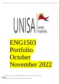 ENG1503 Portfolio October November 2022