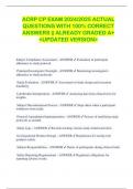 ACRP CP EXAM 2024/2025 ACTUAL  QUESTIONS WITH 100% CORRECT  ANSWERS || ALREADY GRADED A+  <UPDATED VERSION>