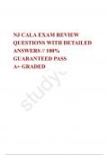 NJ CALA EXAM REVIEW QUESTIONS WITH DETAILED ANSWERS // 100% GUARANTEED PASS  A+ GRADED 