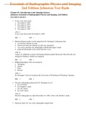 Complete Test Bank Essentials of Radiographic Physics and Imaging 2nd Edition Questions & Answers with rationales (Chapter 1-16)