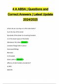 4 A ABSA | Questions and Correct Answers | Latest Update 2024/2025