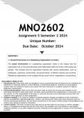 MNO2602 Assignment 5 (ANSWERS) Semester 2 2024 - DISTINCTION GUARANTEED