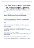 ACC MISC Business Ethics chapter 3&4 new solution update 2022 upcoming exam questions and correct answers 