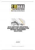 CERTIFIED INDUSTRIAL  ENGINEER (CIE) EXAMINATION  REVIEW ASSESSMENT  SOLUTIONS