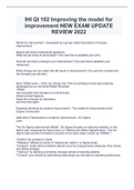 IHI QI 102 Improving the model for improvement NEW EXAM UPDATE REVIEW 2022