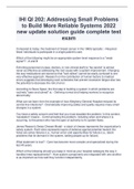 IHI QI 202: Addressing Small Problems to Build More Reliable Systems 2022 new update solution guide complete test exam