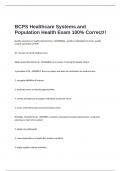 BCPS Healthcare Systems and Population Health Exam 100% Correct!!