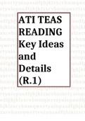 ATI TEAS READING Key Ideas and Details 