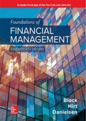 Textbook For Foundations of Financial Management 17th Edition 