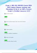 Exam 2: BIO 202/ BIO202 (Latest 2024/ 2025 Update) Human Anatomy and Physiology II| Qs & As| 100% Correct| Grade A (Verified Answers)- GCU