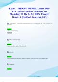 Exam 1: BIO 202/ BIO202 (Latest 2024/ 2025 Update) Human Anatomy and Physiology II| Qs & As| 100% Correct| Grade A (Verified Answers)- GCU