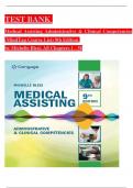 TEST BANK For Medical Assisting Administrative & Clinical Competencies (MindTap Course List) 9th Edition by Michelle Blesi, Verified Chapters 1 - 58, Complete Newest Version