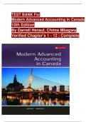 Modern Advanced Accounting In Canada, 10th Edition Solution Manual By Darrell Herauf, Chima Mbagwu, Verified Chapters 1 - 12, Complete Newest Version