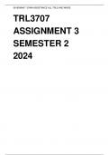 TRL3707 ASSIGNMENT 3 SEMESTER 2 2024