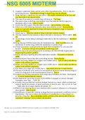 NURSING NSG 6005 MIDTERM study guide Latest,100% CORRECT