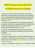 NHA CBCS Practice Exam Questions and Answers (2022/2023) (100% Verified Answers by Expert)