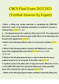 NHA CBCS Final Exam Questions and Answers (2022/2023) (100% Verified Answers by Expert)