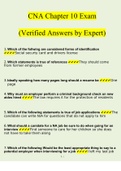 CNA Chapter 10 Exam Questions and Answers 2022 | 100% Verified Answers