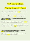 CNA Chapter 6 Exam Questions and Answers 2022 | 100% Verified Answers