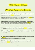 CNA Chapter 1 Exam Questions and Answers 2022 | 100% Verified Answers