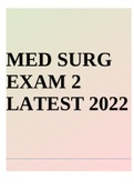 MED SURG EXAM 2 LATEST 2022