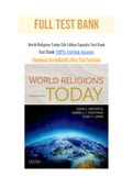 World Religions Today 6th Edition Esposito Test Bank with Question and Answers, From Chapter 1 to 9