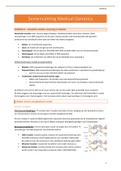 Samenvatting 'Medical Genetics' (H3 t/m H6) (cyclus 1.1.3)