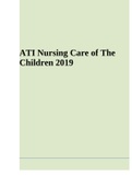 ATI NURSING CARE OF THE CHILDREN