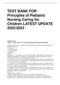 TEST BANK FOR Principles of Pediatric Nursing Caring for Children LATEST UPDATE  2022/2023 