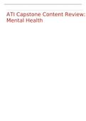 NURS 270 ATI Capstone Content Review Mental Health .