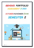 GGH2601 PORTFOLIO SEMESTER 2 DUE 31 OCTOBER 2022