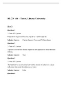 RLGN 104 - Test 6 (Version 3), Recent Solutions, Liberty University
