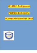 LPL4802 PORTFOLIO SECOND SEMESTER 2022  date 28th october