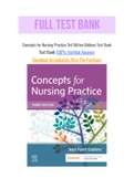 Concepts for Nursing Practice 3rd Edition Giddens Test Bank with Question and Answers and rationale