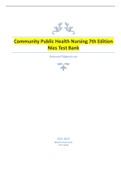 Community Public Health Nursing 7th Edition Nies Test Bank