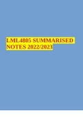 LML4805 SUMMARISED NOTES 2022/2023