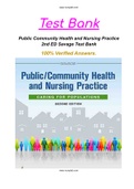 Public Community Health and Nursing Practice 2nd ED Savage Test Bank