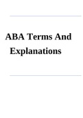 ABA Terms And Explanations