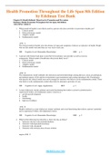 Complete Test Bank Health Promotion Throughout the Life Span 8th Edition by Edelman Questions & Answers with rationales (Chapter 1-25)