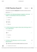 C182 Practice Exam B | questions and answers | with complete solutions 