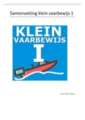 Samenvatting klein vaarbewijs 1 - kvb 1 - 2024