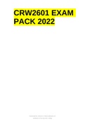 CRW2601 EXAM PACK 2022