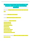 Dynatrace Associate Cert Questions and Answers with Complete and Verified Solutions