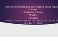 Part 5: Recommending an Evidence-Based Practice Change Stephanie Nastasi Walden University NURS 6052: Essentials of Evidence-Based Practice October 25, 2019